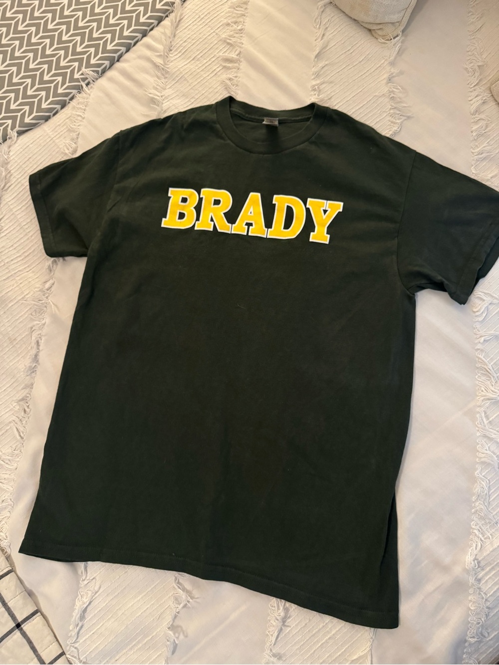 Gildan Black Short Sleeve Tee with Yellow 'BRADY' Chest Logo